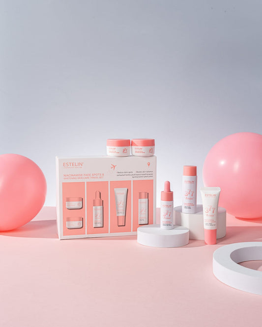 ESTELIN Niacinamide Fade Spots & Whitening Skin Care Travel Set – 5-in-1 Brightening & Hydration Essentials Kit