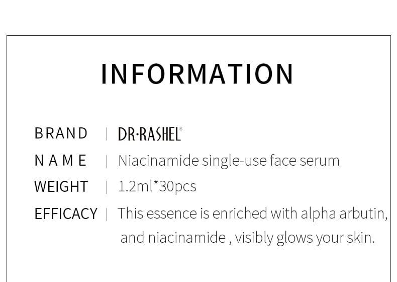Dr Rashel 377 Niacinamide Single-Use Face Serum – Brightening & Spot Correcting Mini Ampoule (2ml)