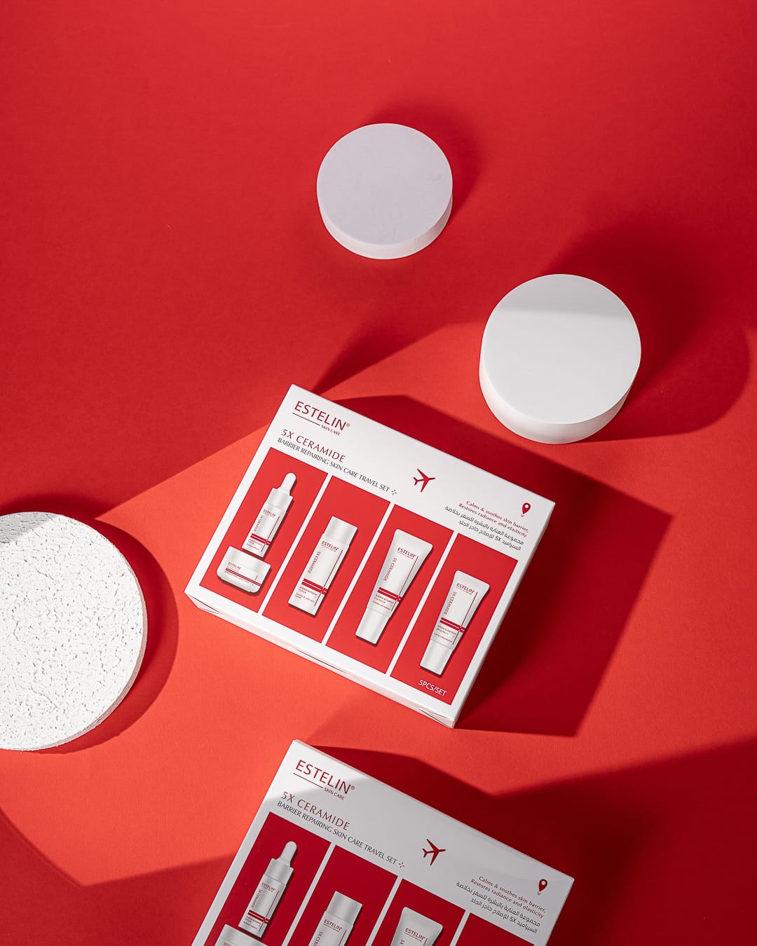ESTELIN 5X Ceramide Barrier Repairing Skin Care Travel Set – 5-in-1 Deep Hydration & Skin Barrier Strengthening Kit