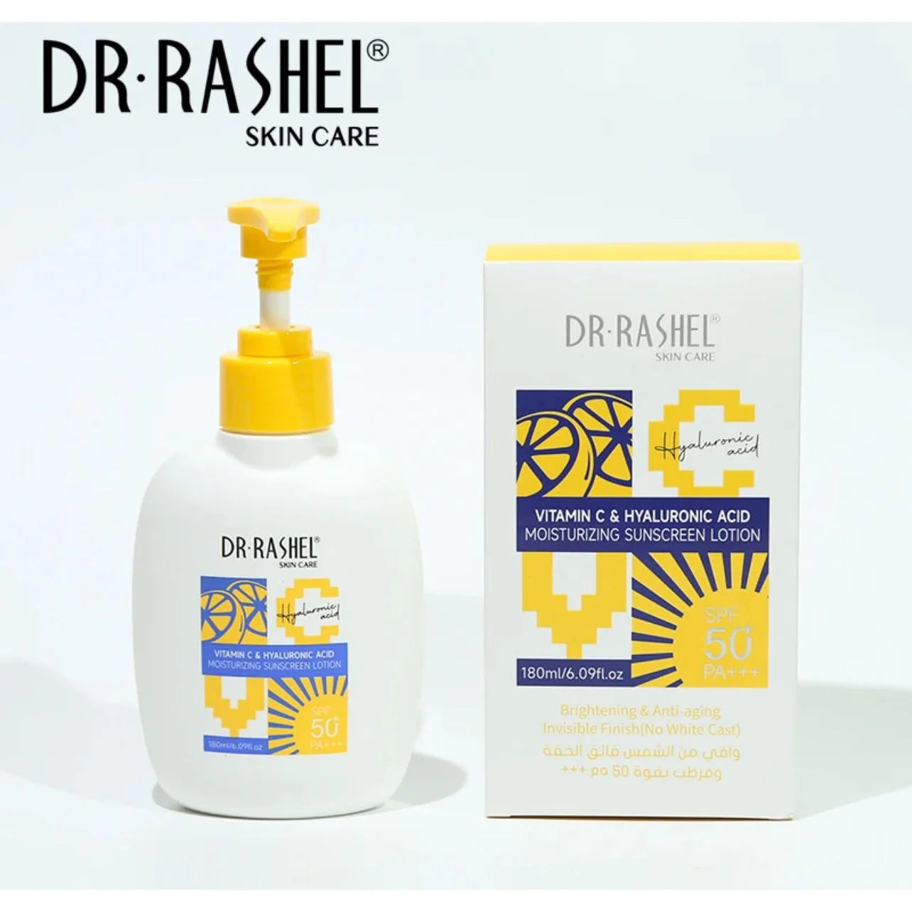 Dr Rashel Vitamin C Hyaluronic Acid Moisturizing Sunscreen Lotion 180ml