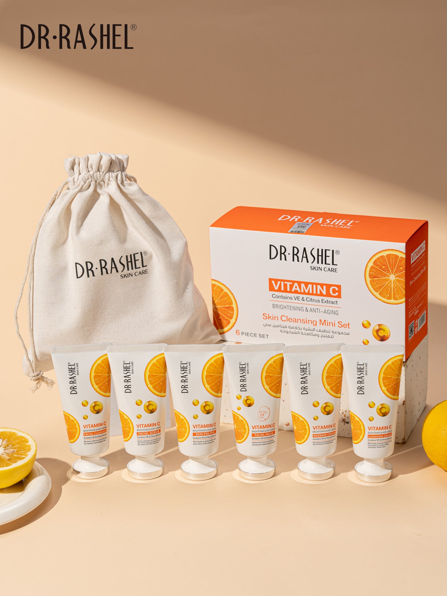 Dr Rashel Vitamin C Skin Cleansing Mini Set Facial kit pack of 6