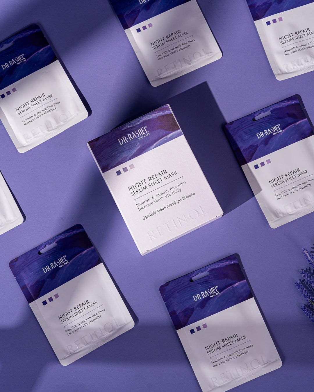 Dr Rashel Night Repair Serum Sheet Mask – Overnight Recovery Sheet Mask with Niacinamide, Hyaluronic Acid & Botanical Extracts for Intense Hydration & Skin Renewal