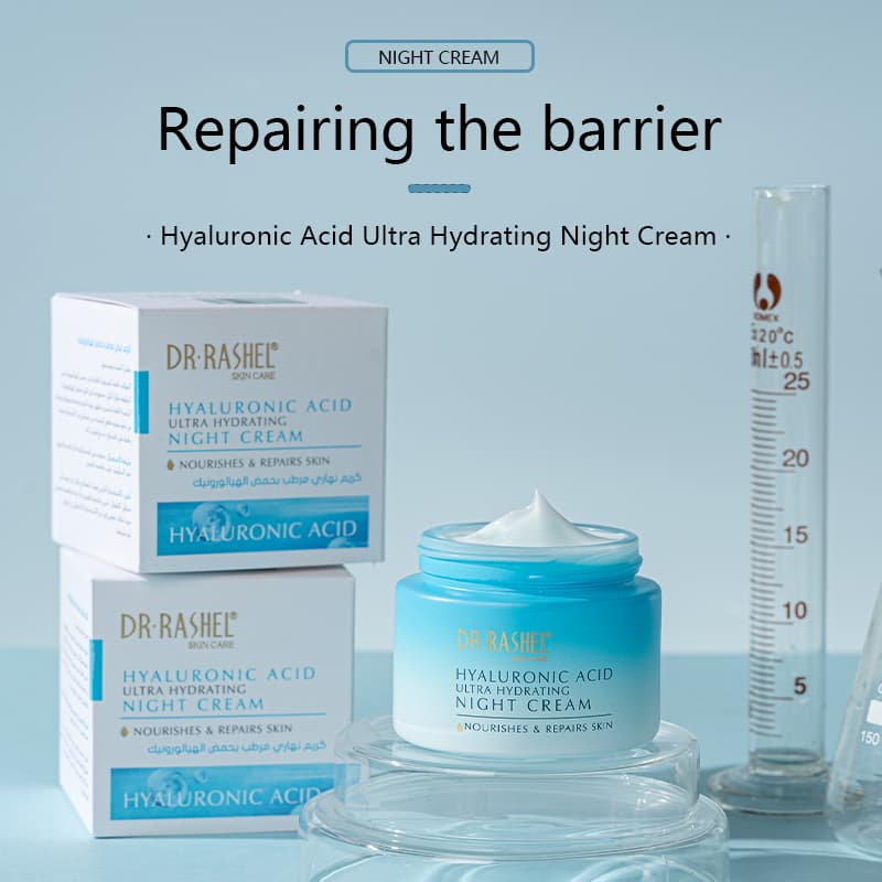 Dr Rashel Hyaluronic Acid Ultra Hydrating Night Cream – Deep Repair & Overnight Moisture Recharge (50g)