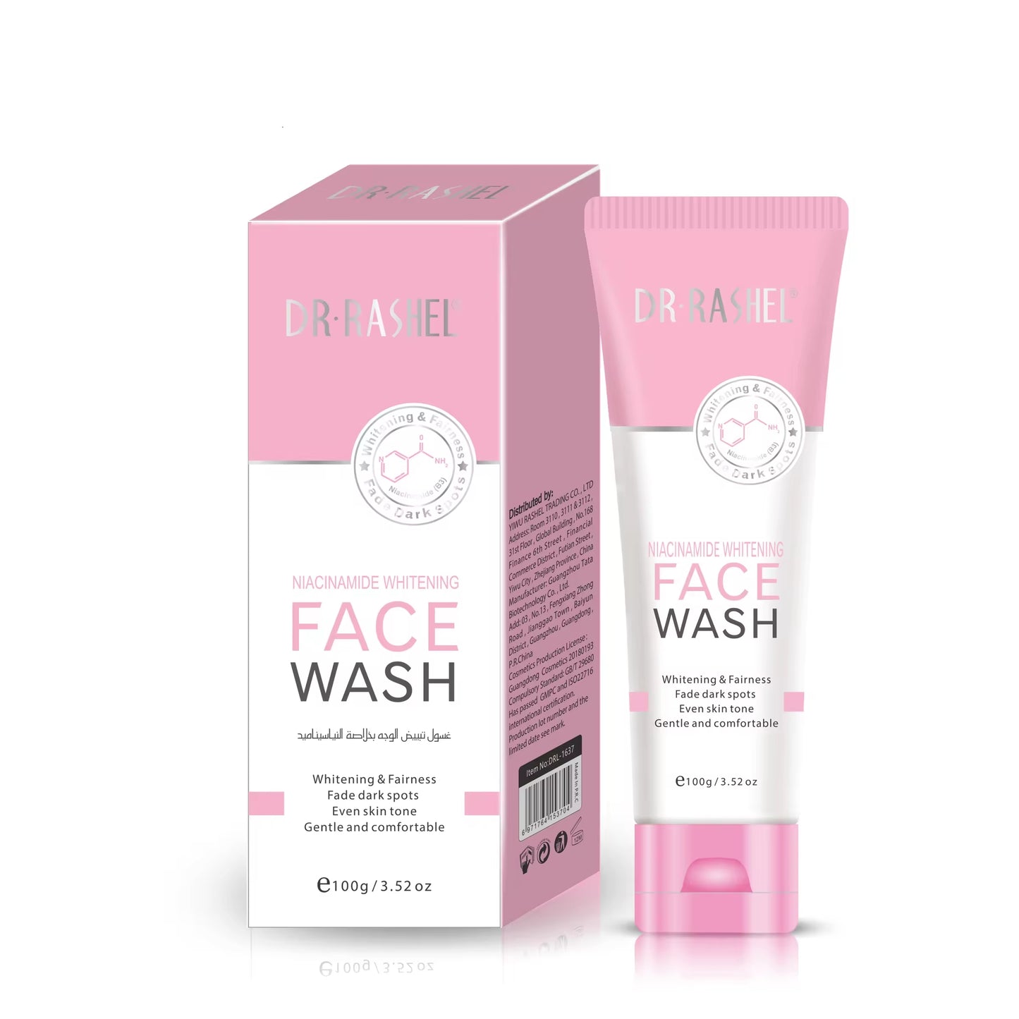 Dr.Rashel Niacinamide Whitening Fade Dark Spots Face Wash 100g