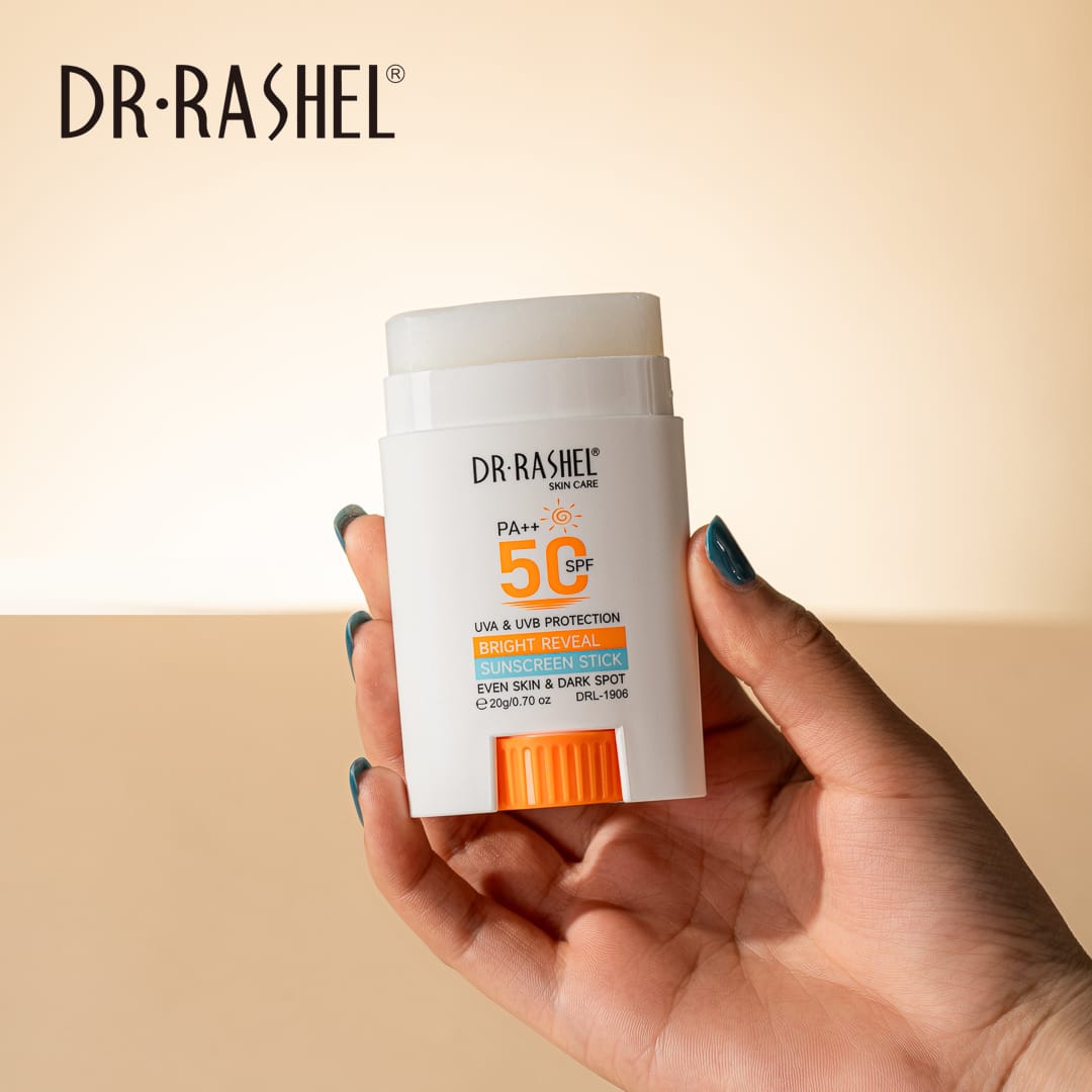 Dr Rashel Bright Reveal Sunscreen Stick – UVA + UVB Protection with Skin Brightening & Anti-Dullness Formula (20g)