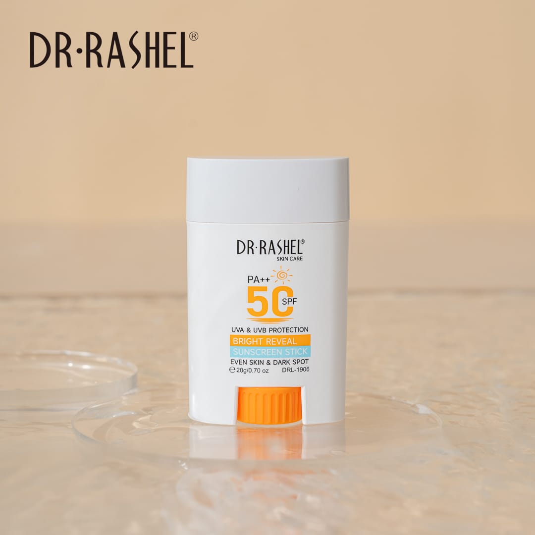 Dr Rashel Bright Reveal Sunscreen Stick – UVA + UVB Protection with Skin Brightening & Anti-Dullness Formula (20g)
