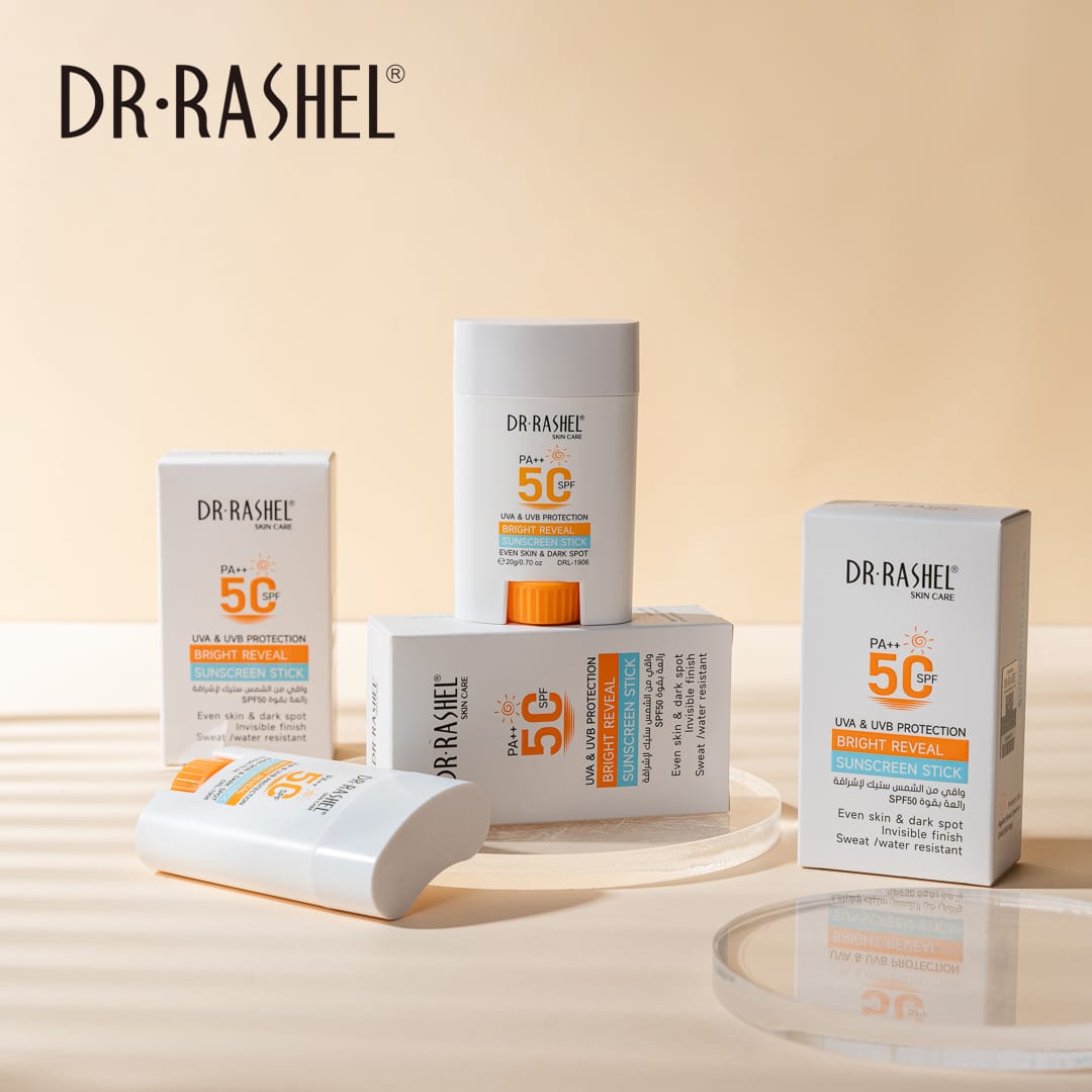 Dr Rashel Bright Reveal Sunscreen Stick – UVA + UVB Protection with Skin Brightening & Anti-Dullness Formula (20g)