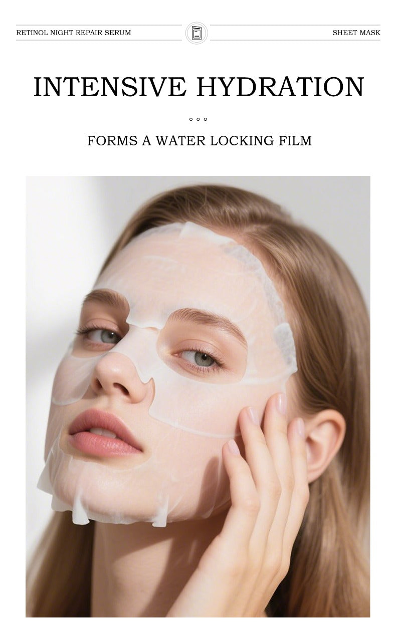 Dr Rashel Night Repair Serum Sheet Mask – Overnight Recovery Sheet Mask with Niacinamide, Hyaluronic Acid & Botanical Extracts for Intense Hydration & Skin Renewal
