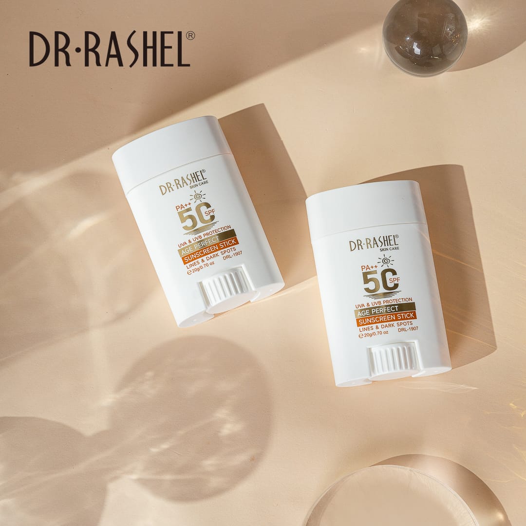 Dr Rashel UVA + UVB Age Perfect Sun Protection Stick – Invisible Broad Spectrum SPF with Anti-Aging Care (20g)