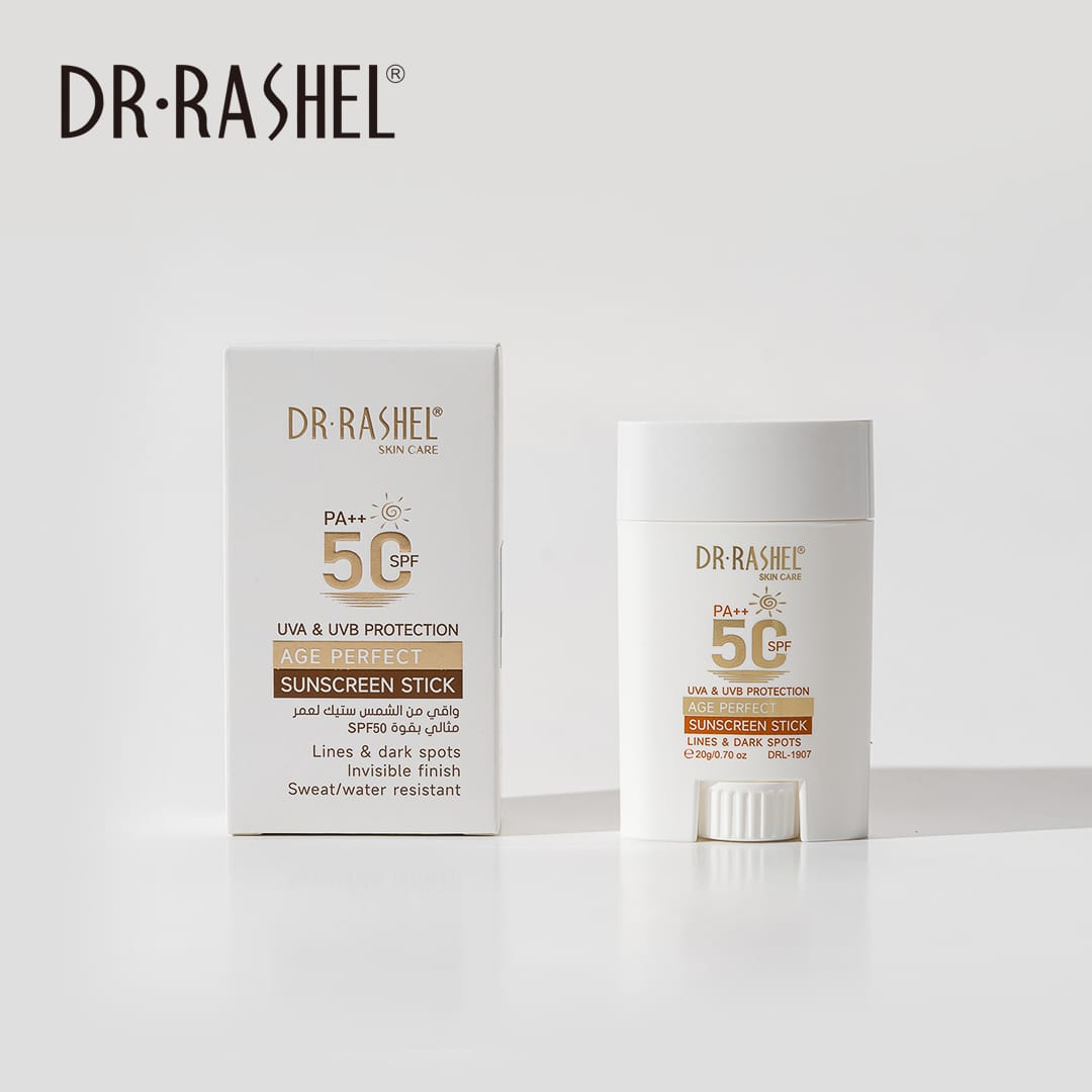Dr Rashel UVA + UVB Age Perfect Sun Protection Stick – Invisible Broad Spectrum SPF with Anti-Aging Care (20g)
