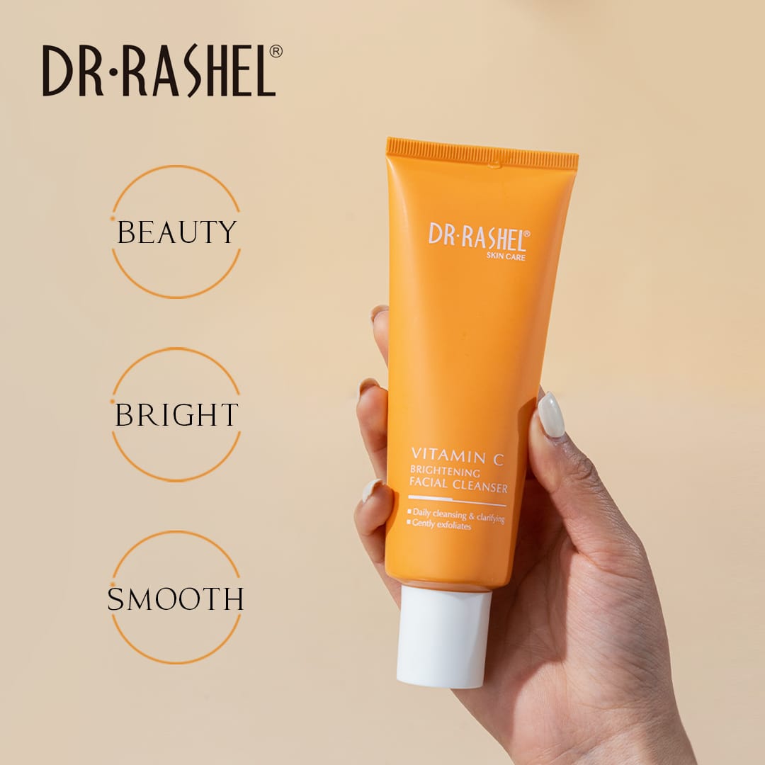 Dr Rashel Vitamin C Brightening Facial Cleanser – Deep Cleansing, Glow Boosting & Skin Tone Refining Face Wash (100g)
