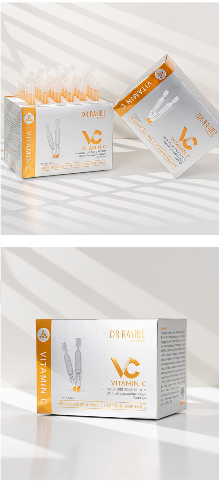 Dr Rashel VC Vitamin C Single-Use Face Serum – Instant Brightening & Anti-Dullness Glow Ampoule (2ml)