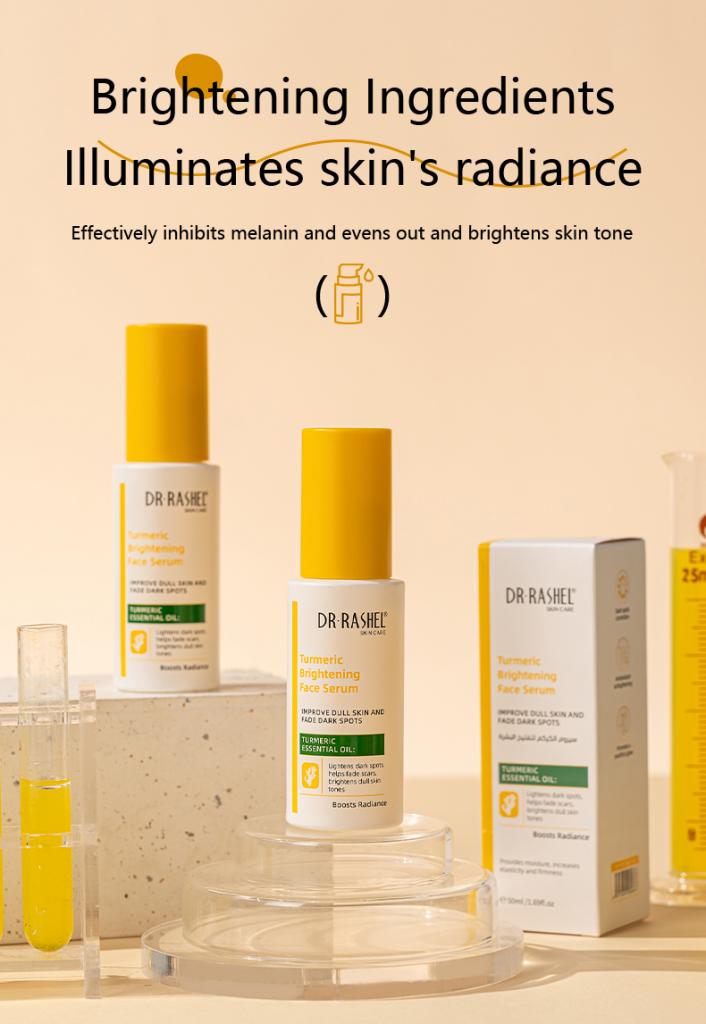 Dr Rashel Turmeric Brightening Face Serum – Fades Dark Spots, Boosts Radiance & Hydration