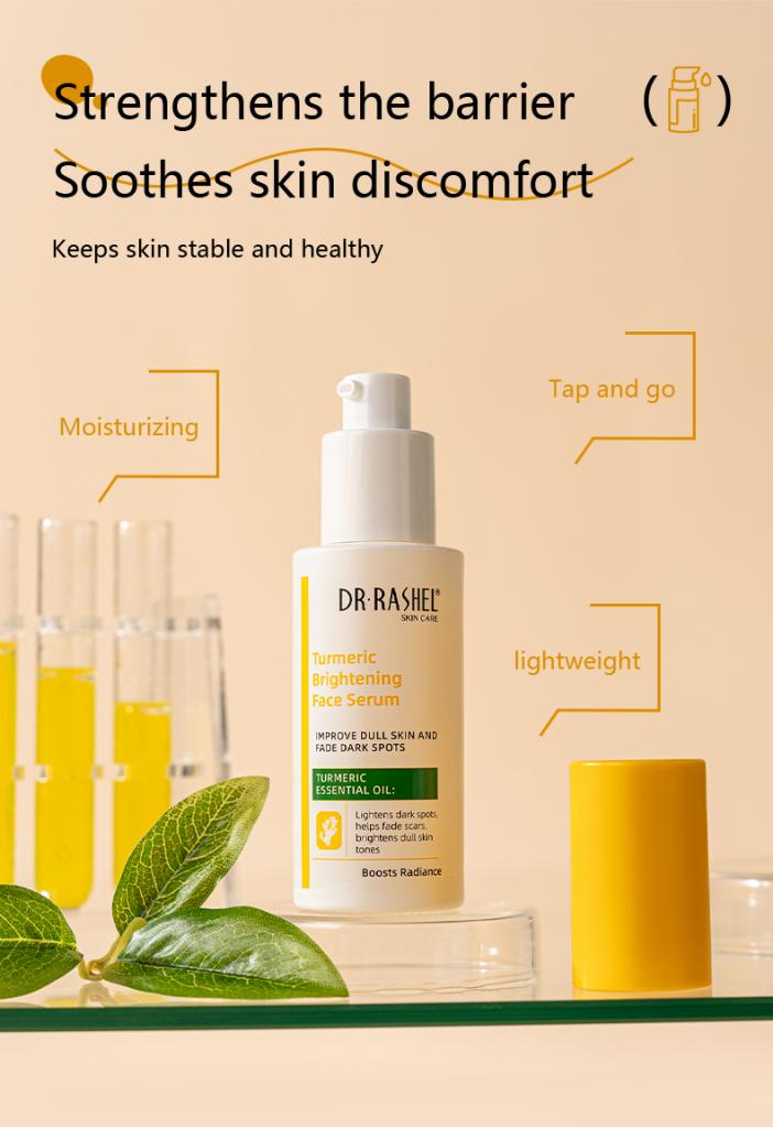 Dr Rashel Turmeric Brightening Face Serum – Fades Dark Spots, Boosts Radiance & Hydration