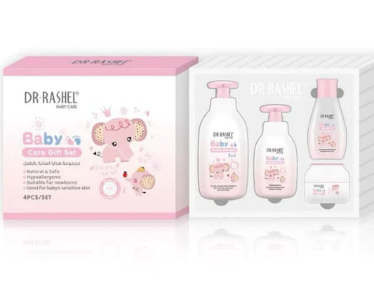 Dr.Rashel Baby care Gift Set For Baby Delicate Skin Pack of 4 - Pink