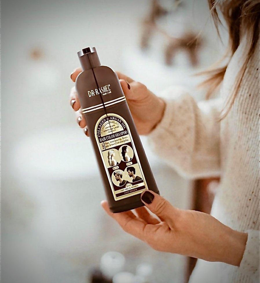 Dr.Rashel Collagen And Argan Oil Hair Color Shampoo Dark Brown -400ML