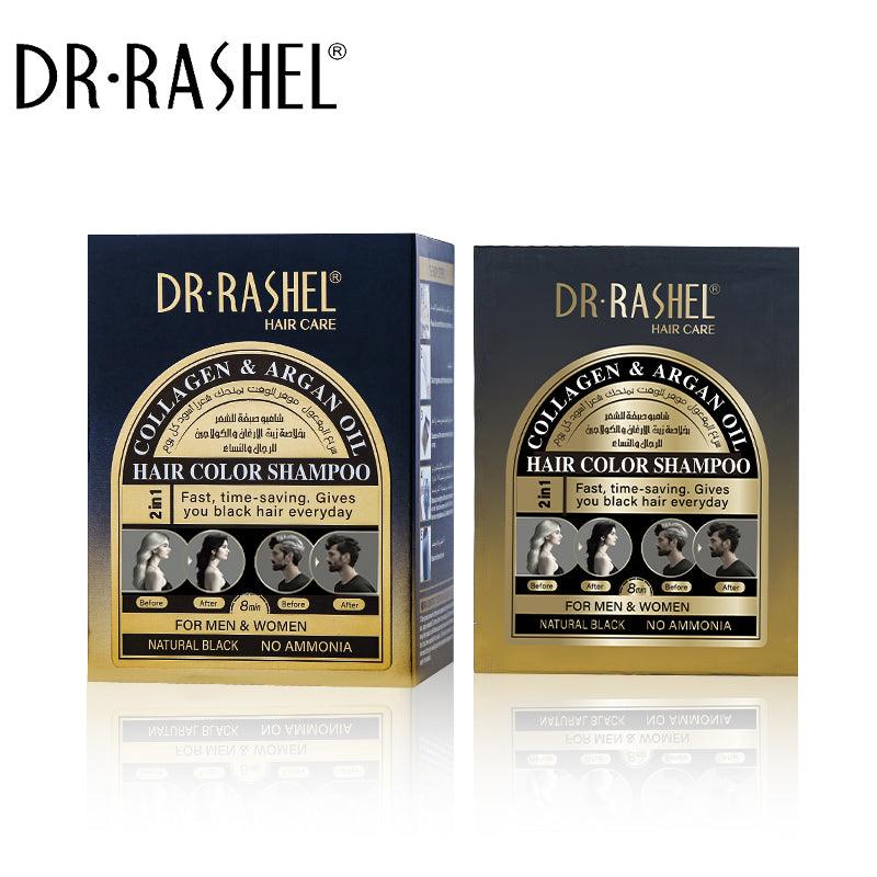 Dr.Rashel Collagen And Argan Oil Hair Color Shampoo Sachet - 25ml - 1 Sachet