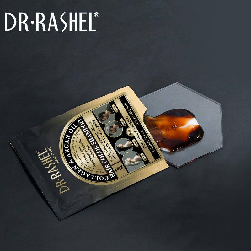Dr.Rashel Collagen And Argan Oil Hair Color Shampoo Sachet - 25ml - 1 Sachet