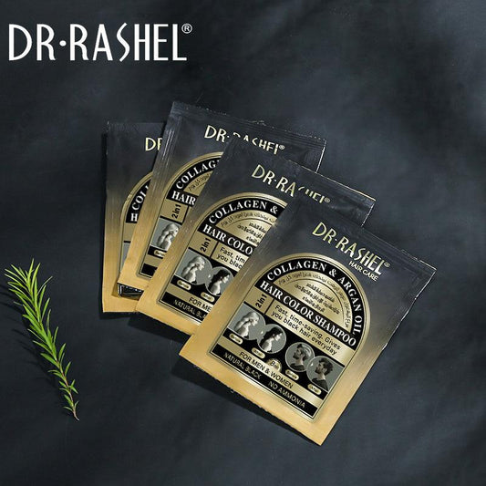 Dr.Rashel Collagen And Argan Oil Hair Color Shampoo Sachet - 25ml - 1 Sachet