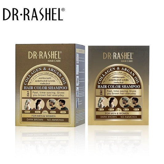 Dr.Rashel Collagen And Argan Oil Hair Color Shampoo Sachet - 25ml - 1 Sachet