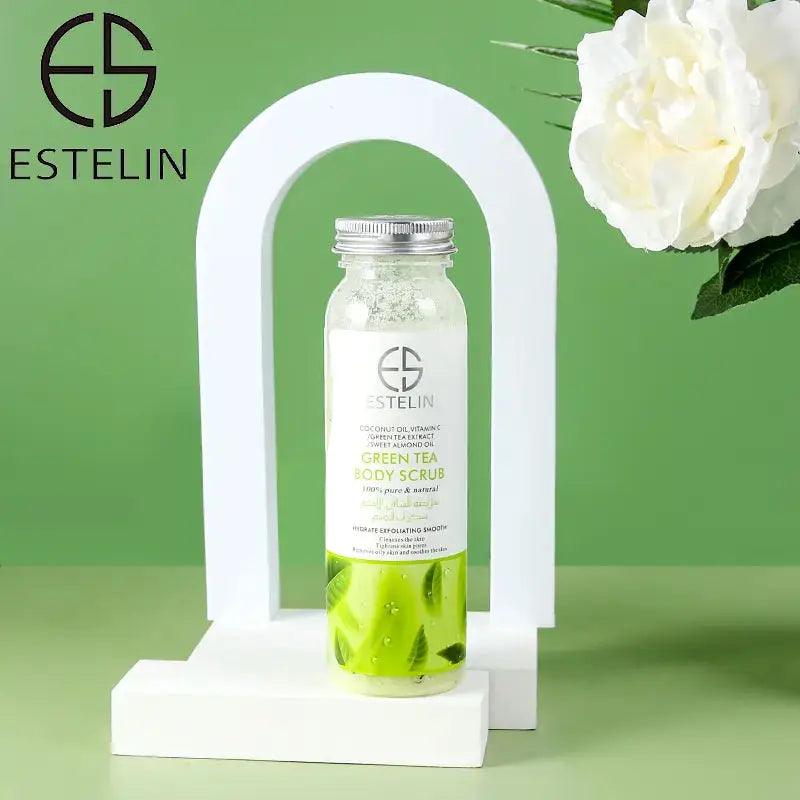 Estelin Bath Salt Soothing Body Scrub Exfoliating - Green Tea - 200g