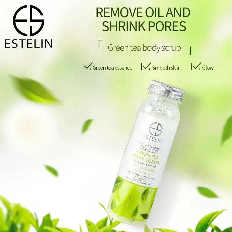 Estelin Bath Salt Soothing Body Scrub Exfoliating - Green Tea - 200g