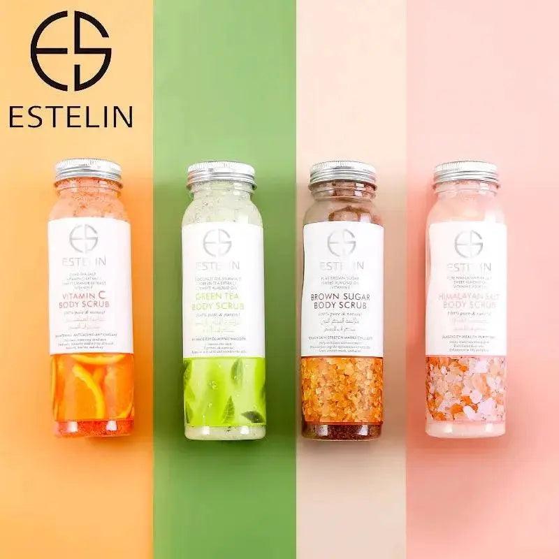 Estelin Bath Salt Soothing Body Scrub Exfoliating - Green Tea - 200g