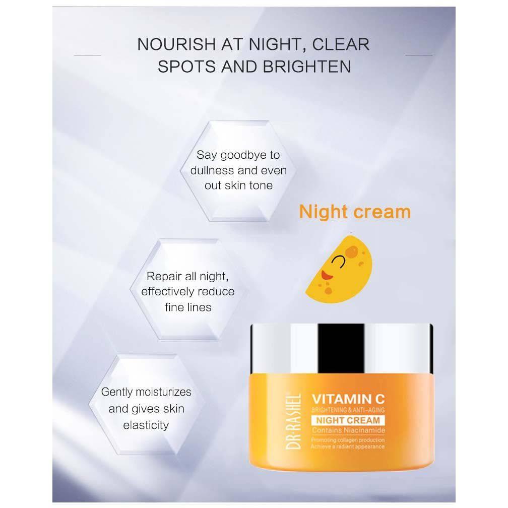 Dr.Rashel Vitamin C Night Cream For Anti Aging And Brightning - 50G
