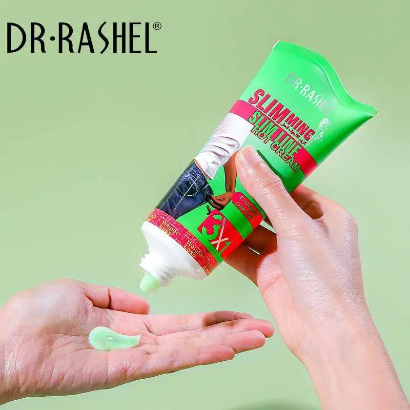 Dr.Rashel 3 in 1 Slimming Slim Line Hot Cream with Green Tea Collagen & Ginseng Formula For Slim Fit - 150gms