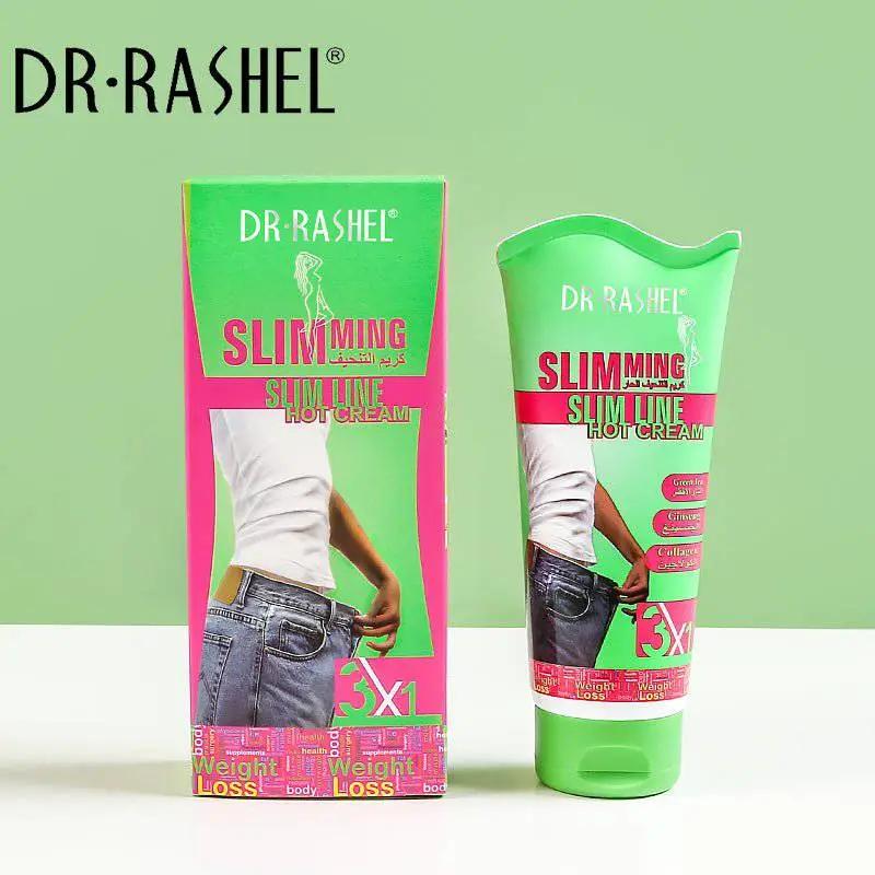 Dr.Rashel 3 in 1 Slimming Slim Line Hot Cream with Green Tea Collagen & Ginseng Formula For Slim Fit - 150gms