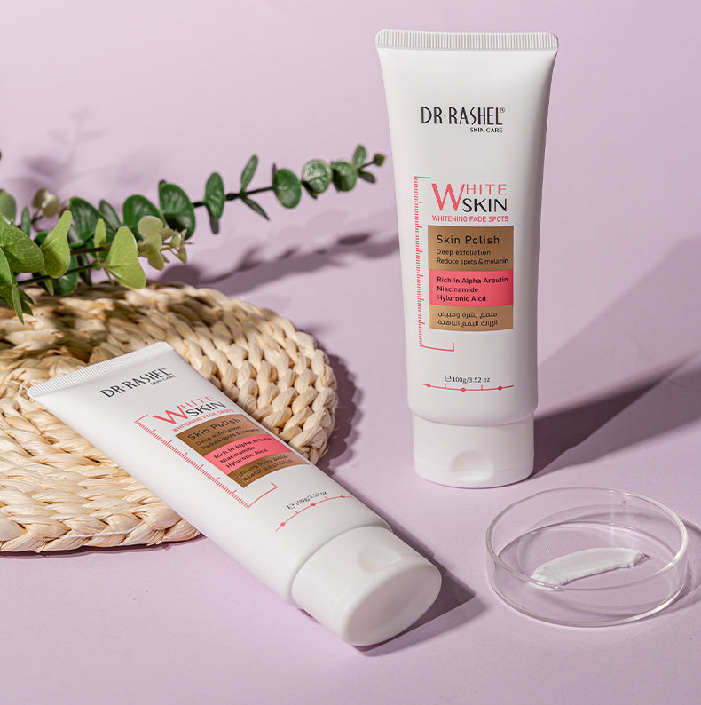 Dr Rashel Skin Care White Skin Whitening Fade Spot Skin Polish For Deep Exfoliation Reduce Spots & Melanin 100g