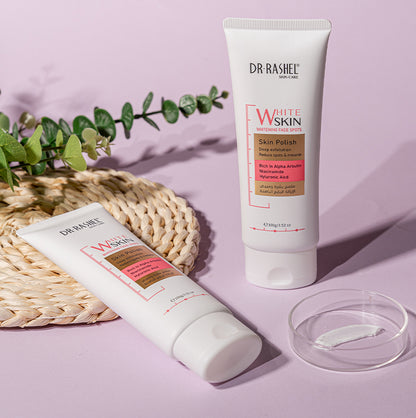 Dr Rashel Skin Care White Skin Whitening Fade Spot Skin Polish For Deep Exfoliation Reduce Spots & Melanin 100g