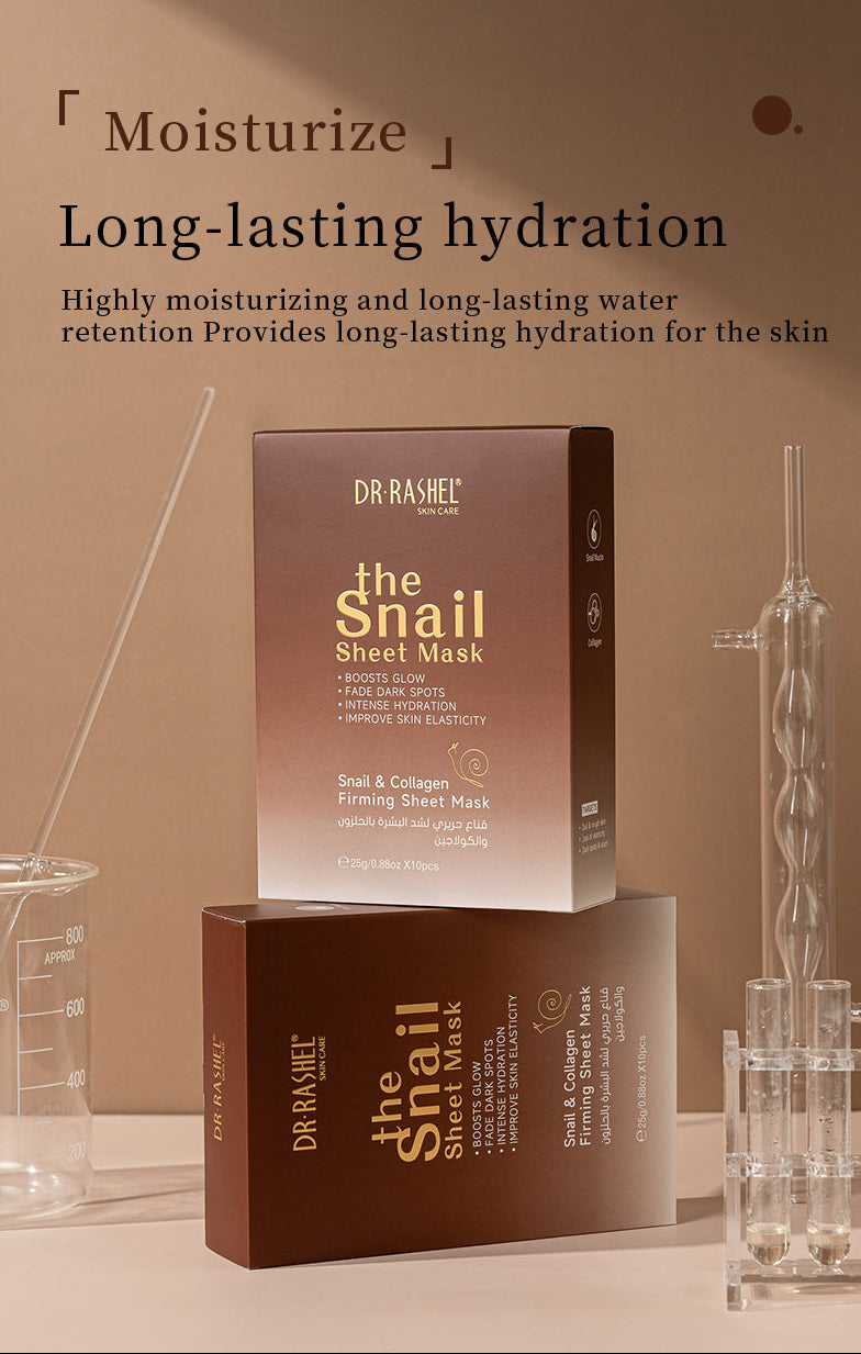 Dr Rashel Snail Mucin Sheet Mask – Glow-Boosting, Dark Spot Correcting & Elasticity-Enhancing Hydration Therapy
