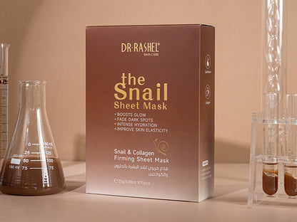 Dr Rashel Snail Mucin Sheet Mask – Glow-Boosting, Dark Spot Correcting & Elasticity-Enhancing Hydration Therapy