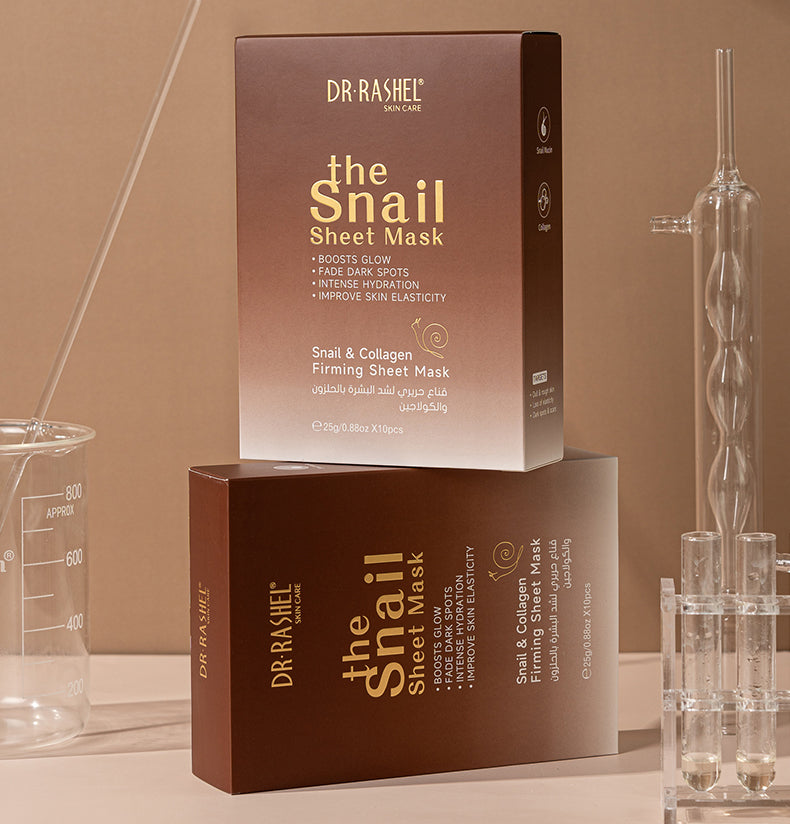 Dr Rashel Snail Mucin Sheet Mask – Glow-Boosting, Dark Spot Correcting & Elasticity-Enhancing Hydration Therapy