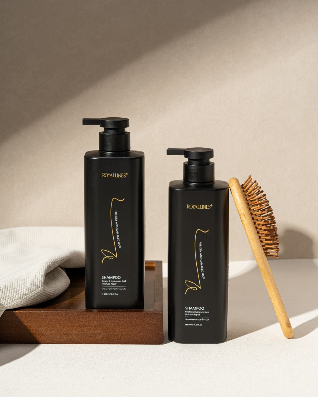Royallines Moisture Repair Shampoo – 500ml | Keratin & Hyaluronic Acid for Dry & Damaged Hair