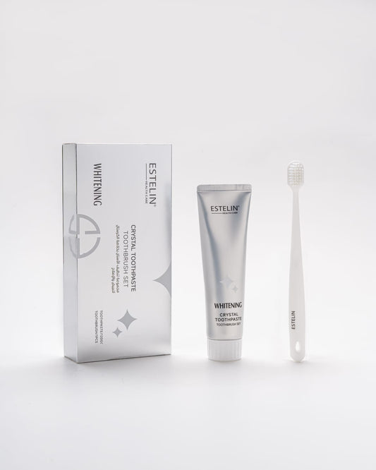 ESTELIN Whitening Crystal Toothpaste & Toothbrush Set – Advanced Enamel Care & Instant Brightening Formula