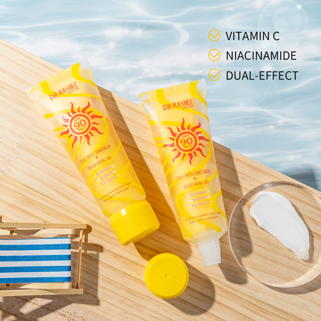 Vitamin C & Niacinamide Dual-Tube Sunscreen SPF 90+