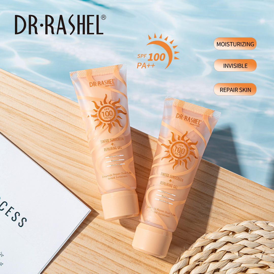 Ceramide Repair Dual-Tube Tinted Sunscreen+Repairing Gel 100 PA+