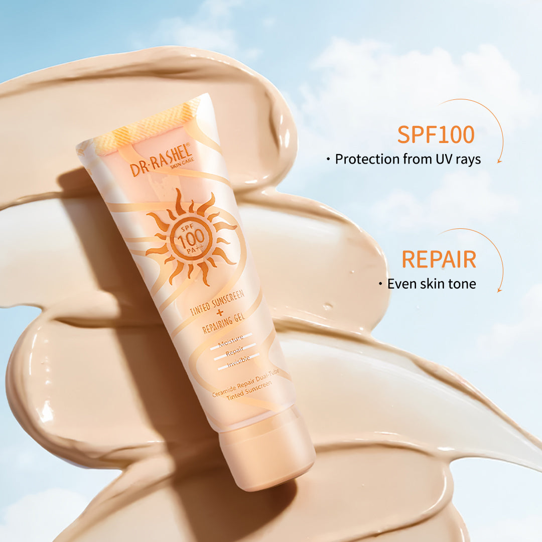 Ceramide Repair Dual-Tube Tinted Sunscreen+Repairing Gel 100 PA+