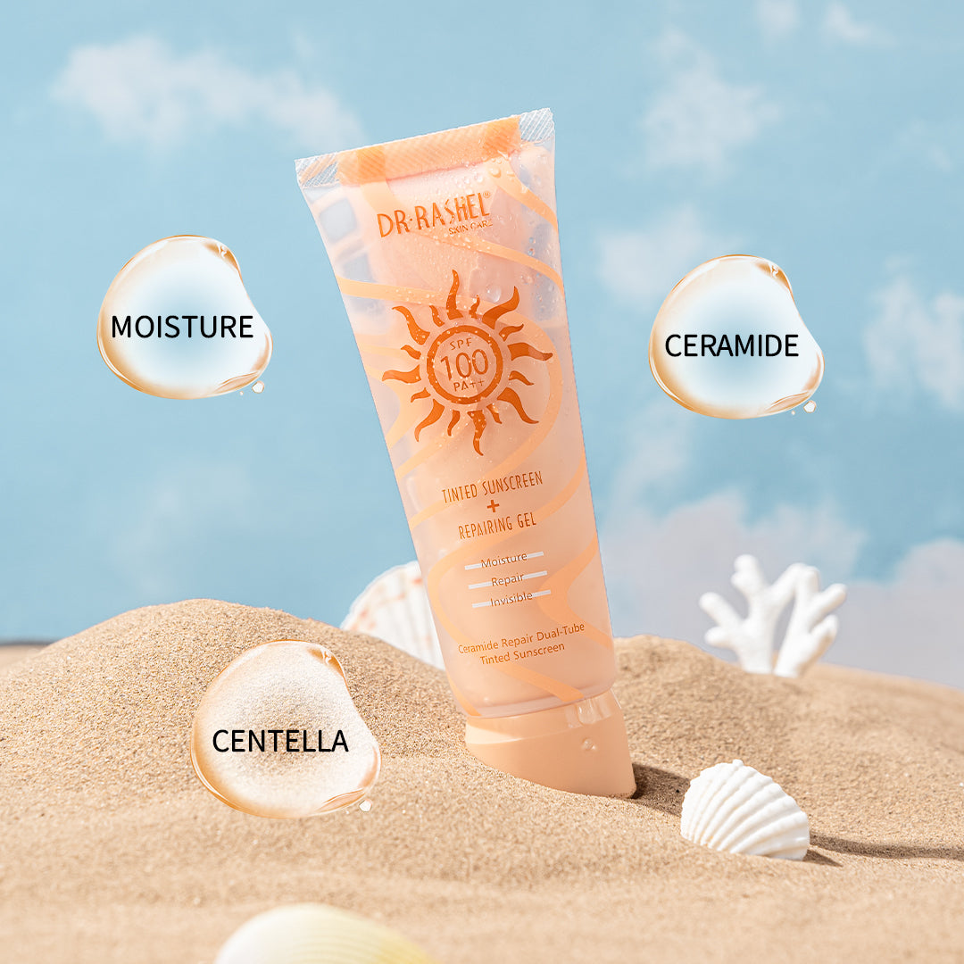 Ceramide Repair Dual-Tube Tinted Sunscreen+Repairing Gel 100 PA+