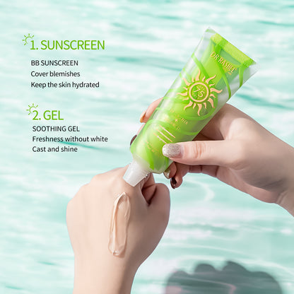 Aloe Vera Dual-Tube BB Sunscreen & Soothing Gel SPF 75+