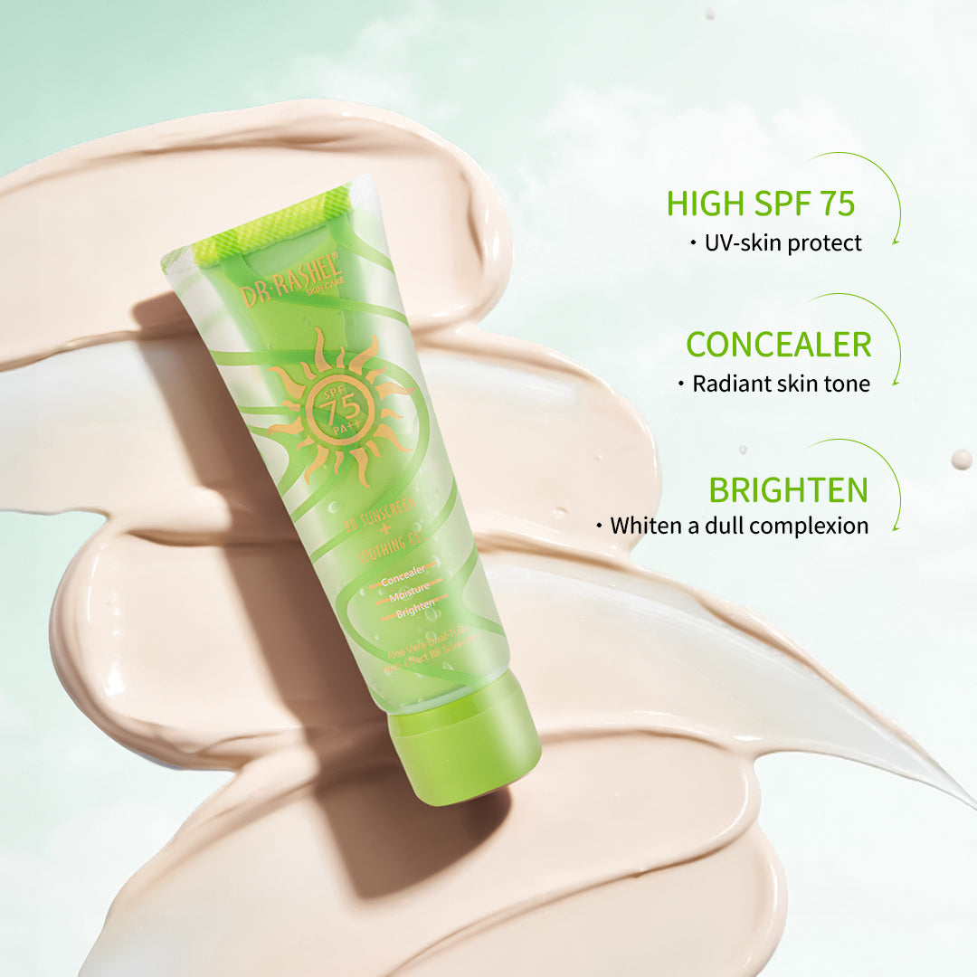 Aloe Vera Dual-Tube BB Sunscreen & Soothing Gel SPF 75+