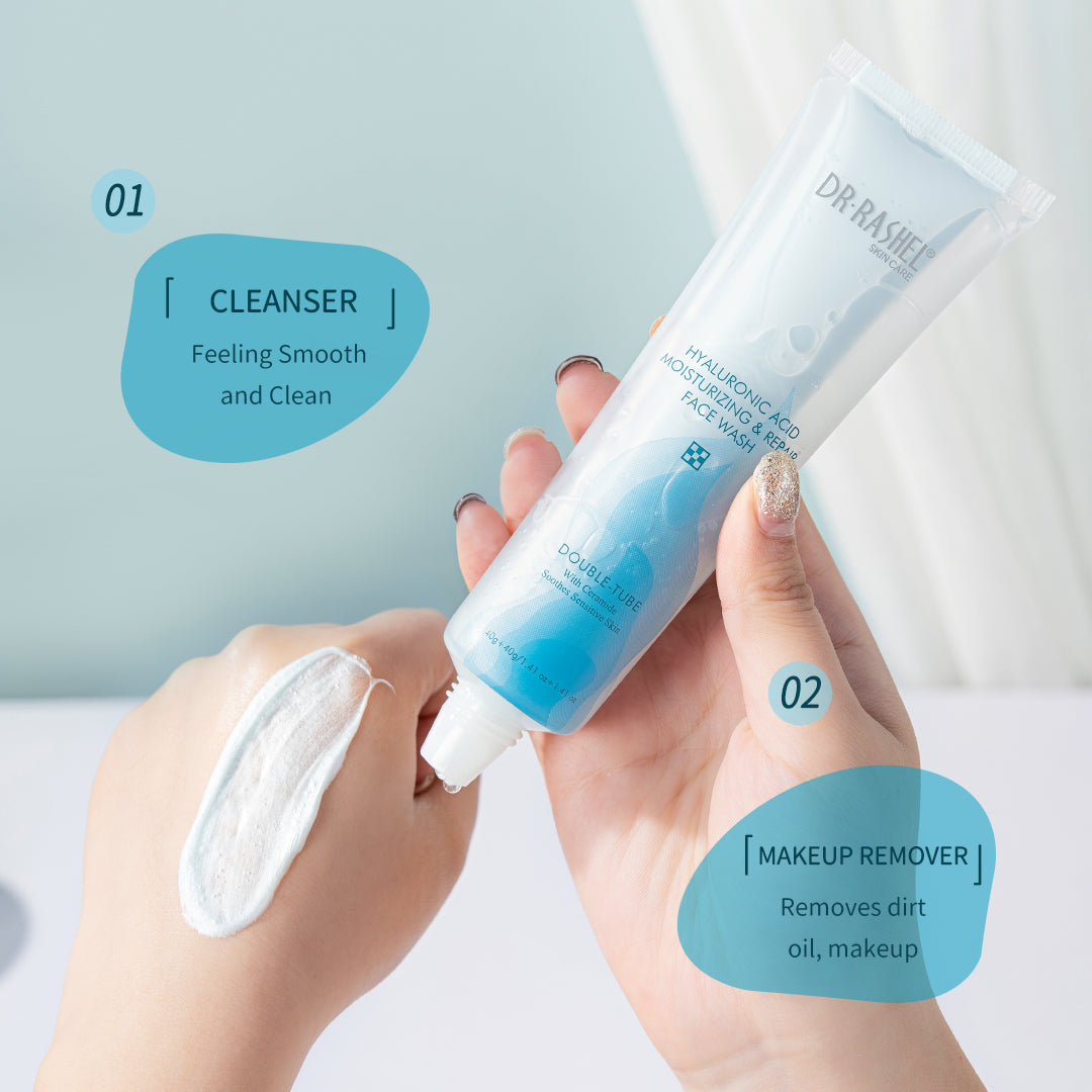 Hyaluronic Acid Double-Tube Face Wash
