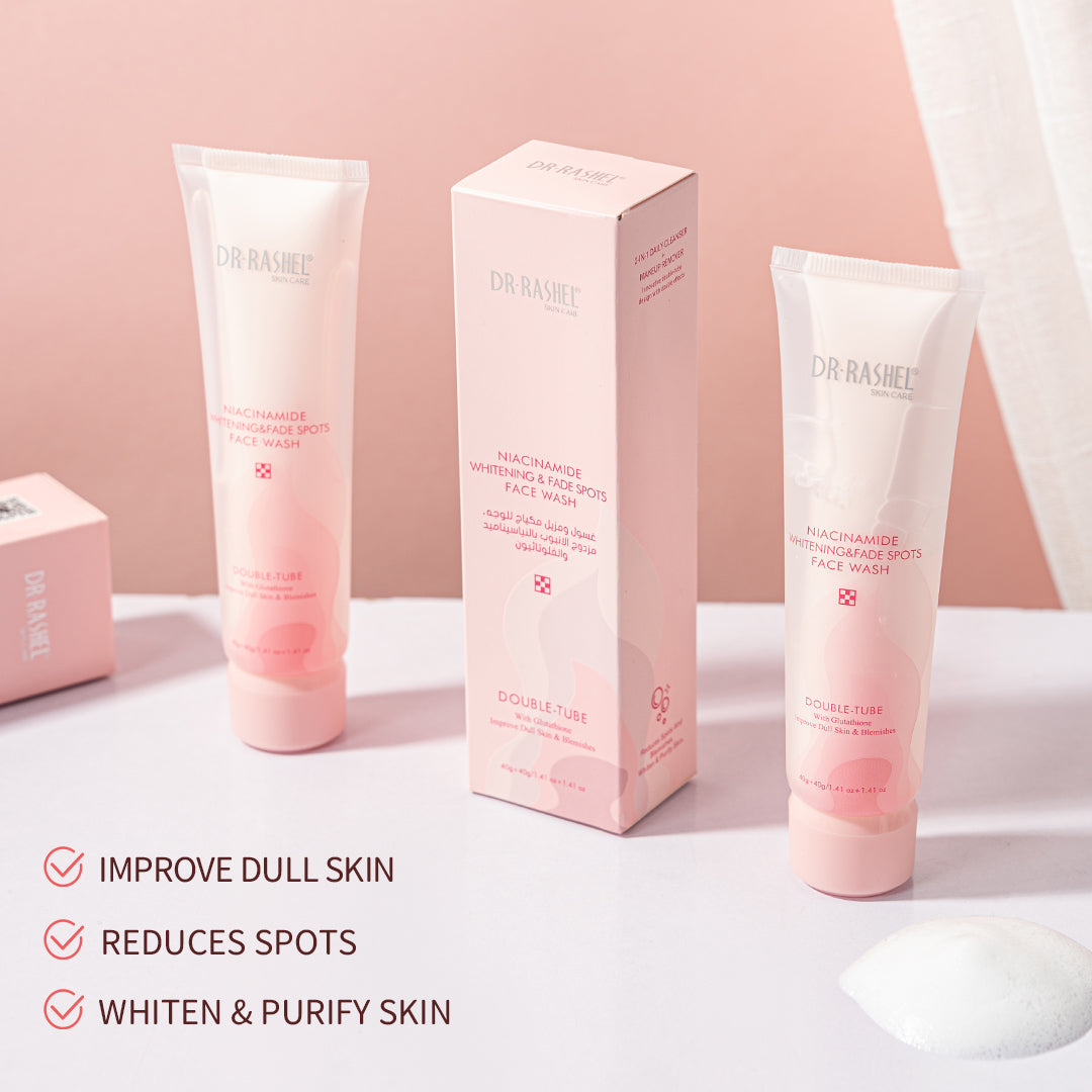 Niacinamide Whitening Double-Tube Face Wash