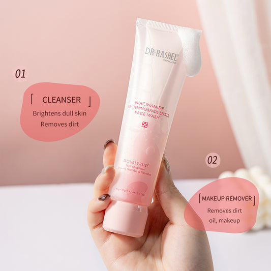 Niacinamide Whitening Double-Tube Face Wash