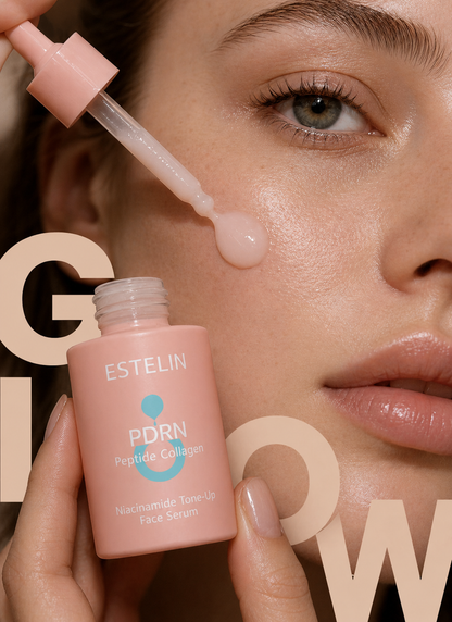 Estelin PDRN Peptide Collagen Niacinamide Tone-Up Face Serum 30ml