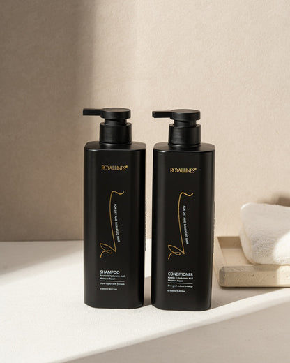 Royallines Moisture Repair Shampoo – 500ml | Keratin & Hyaluronic Acid for Dry & Damaged Hair