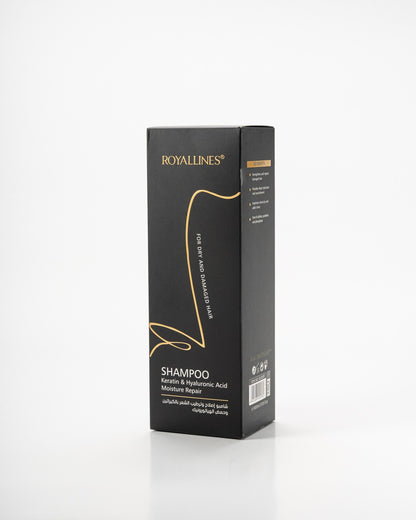 Royallines Moisture Repair Shampoo – 800ml | Keratin & Hyaluronic Acid for Dry & Damaged Hair