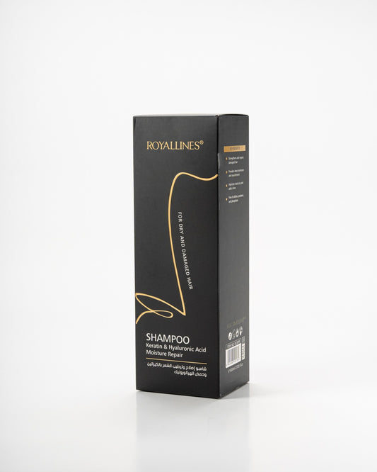 Royallines Moisture Repair Shampoo – 800ml | Keratin & Hyaluronic Acid for Dry & Damaged Hair